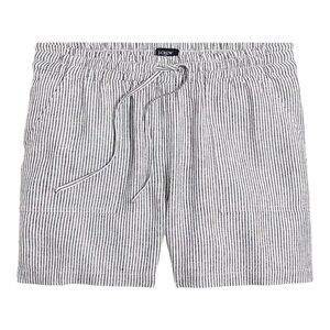 NWT! J. Crew Black & White Striped Linen-Blend Drawstring Shorts. Size 3X.